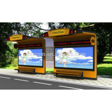 THC-89 metal bus shelter with electrostatic powder paint
